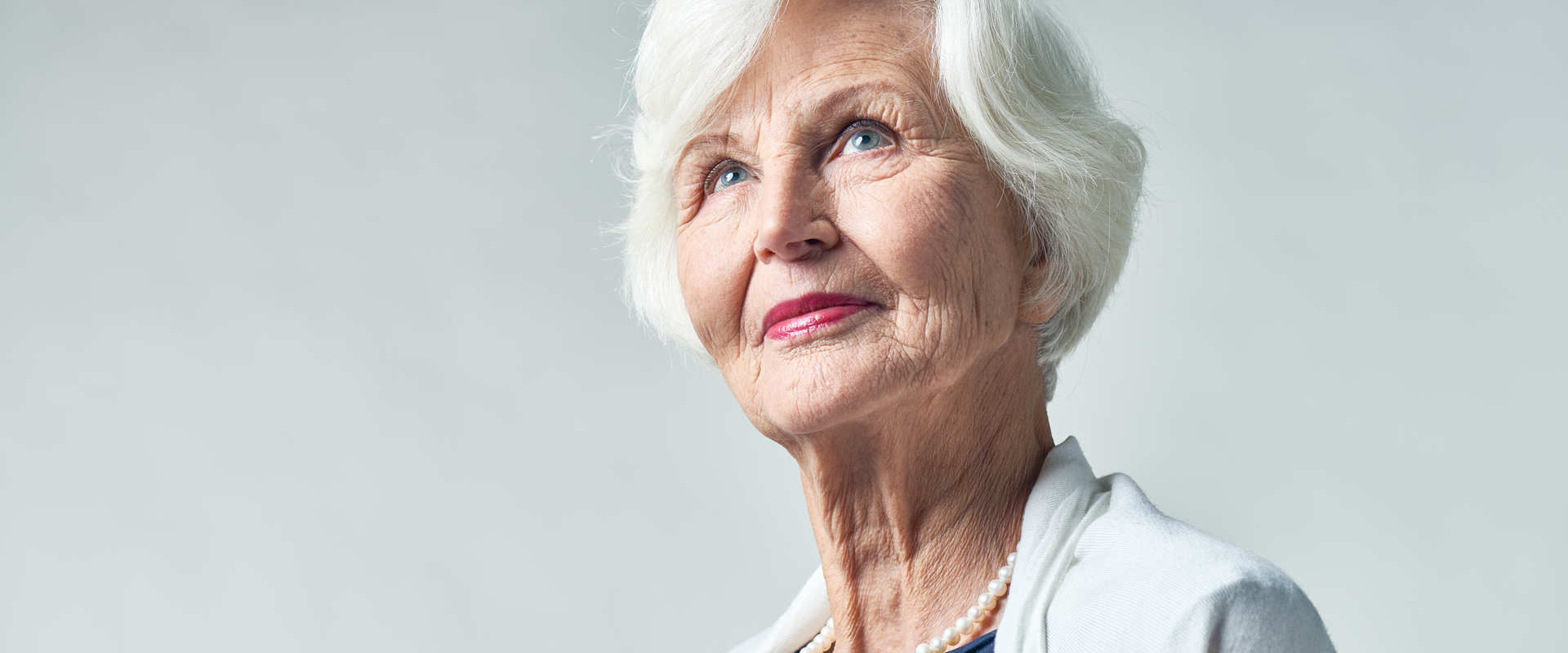 Middle Aged Woman with Blue eyes